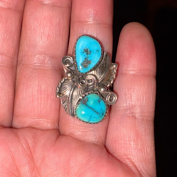 Turquoise Navajo 925 Silver Ring